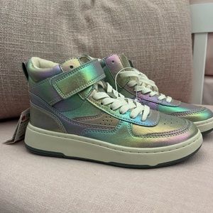 Zara Irridescent high top sneakers